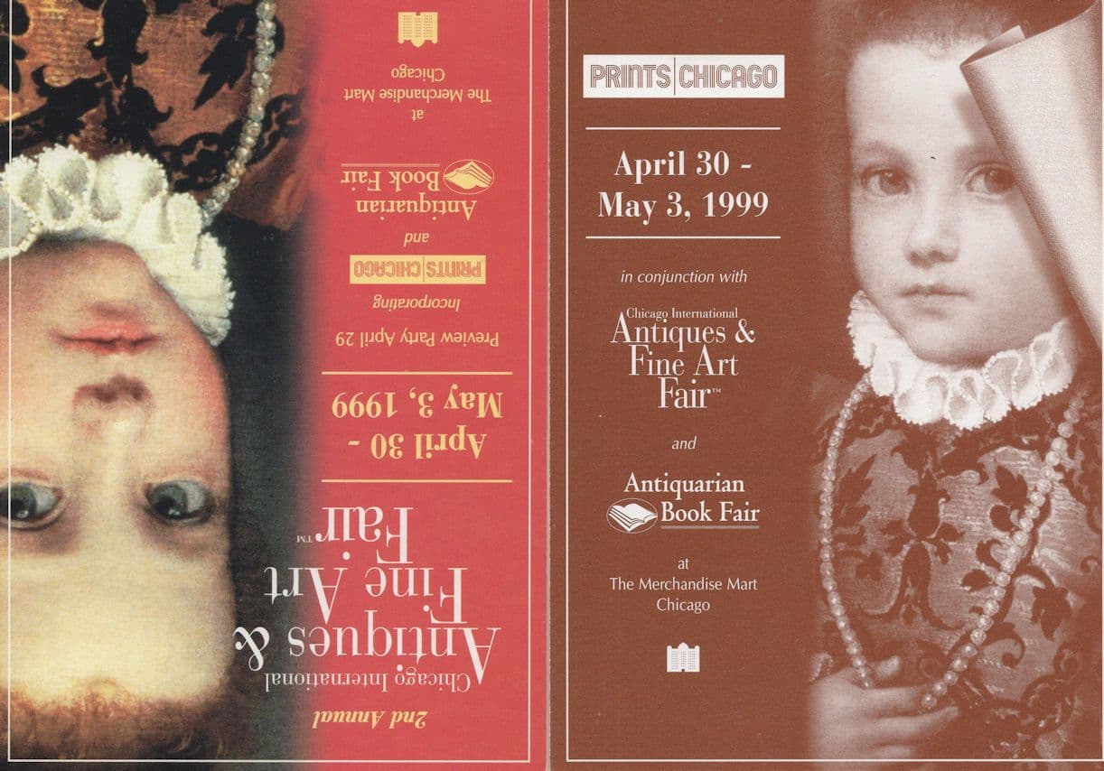 Chicago Antique Arts 1999 Exhibition 2x USA Advertising Postcard s