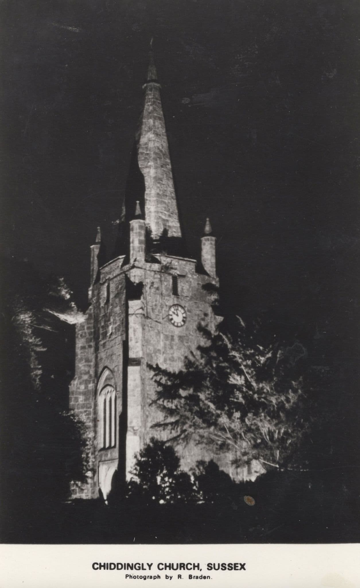 Chiddlngly Church Sussex Real Photo Postcard