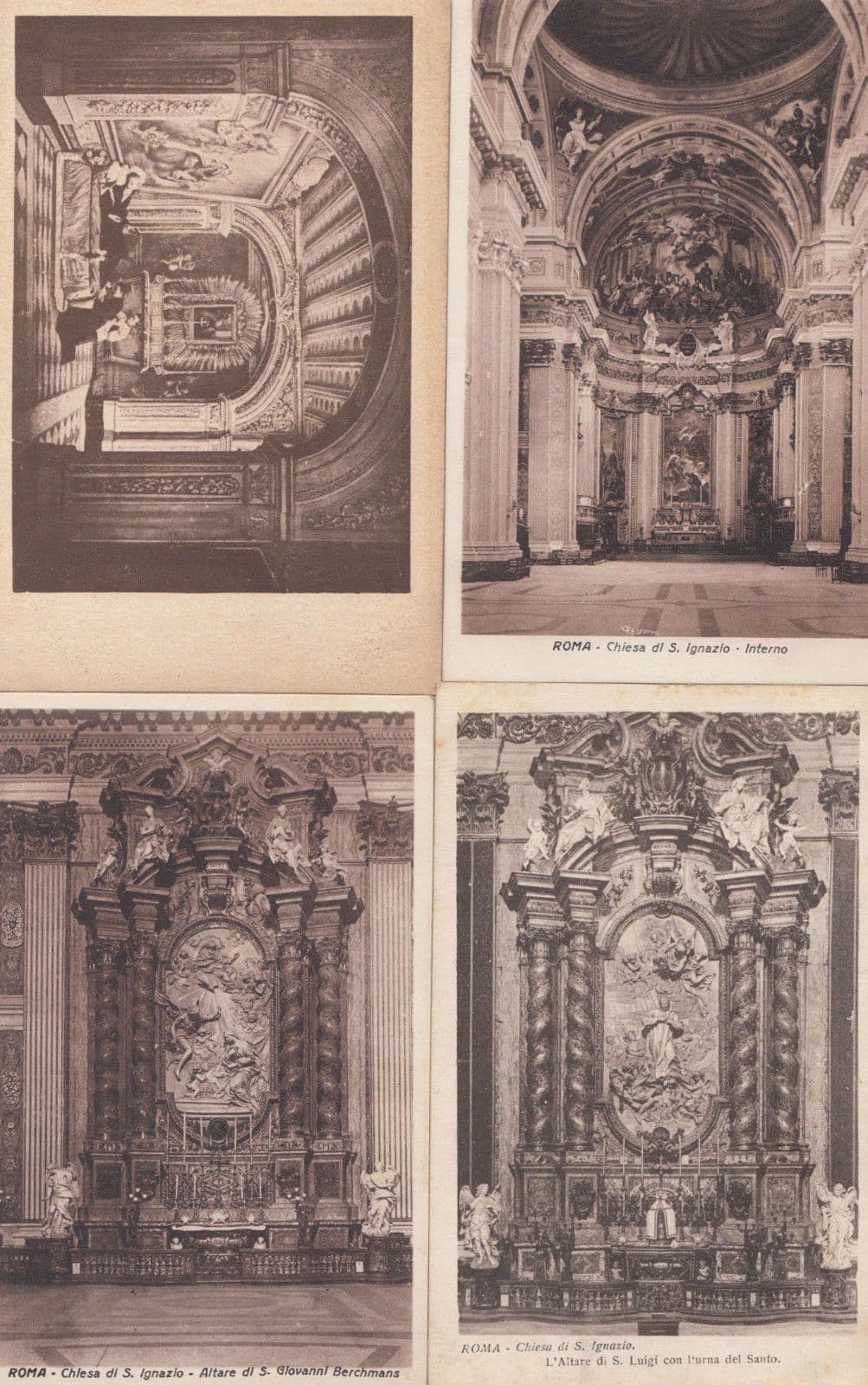 Chiesa Church of Saint Santa Ignatius Ignazio 4x Rome Italy Religious Postcard s