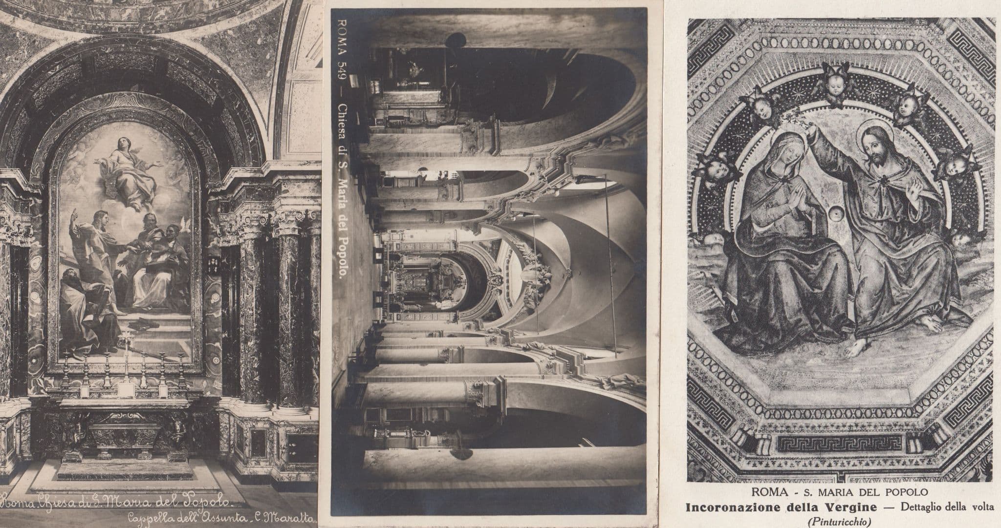 Chiesa Di S Maria Del Popolo 3x Italian Religious Postcard s
