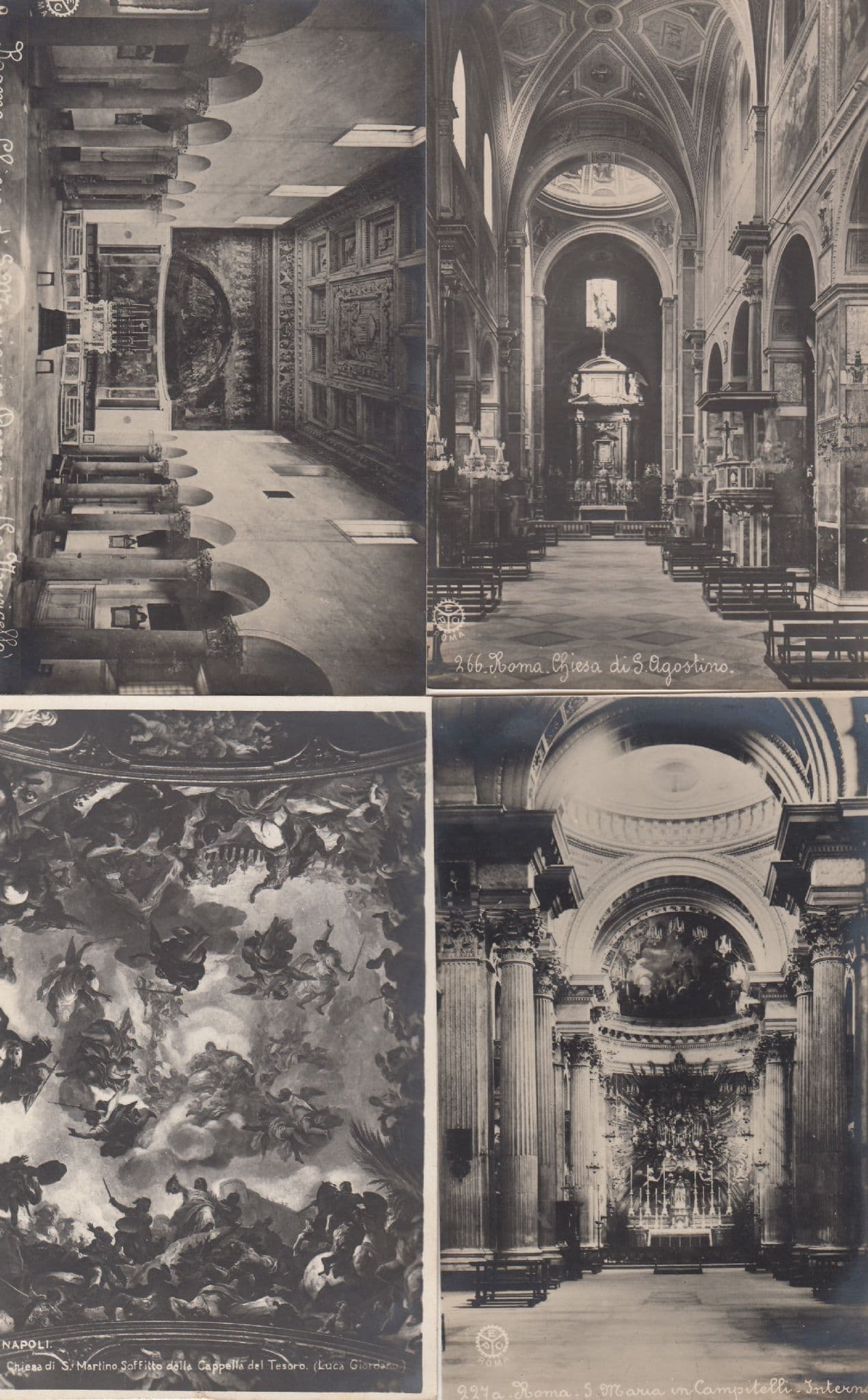 Chiesa Di San Martino Soffitto Maria Agostino 4x Rome Religious Postcard s