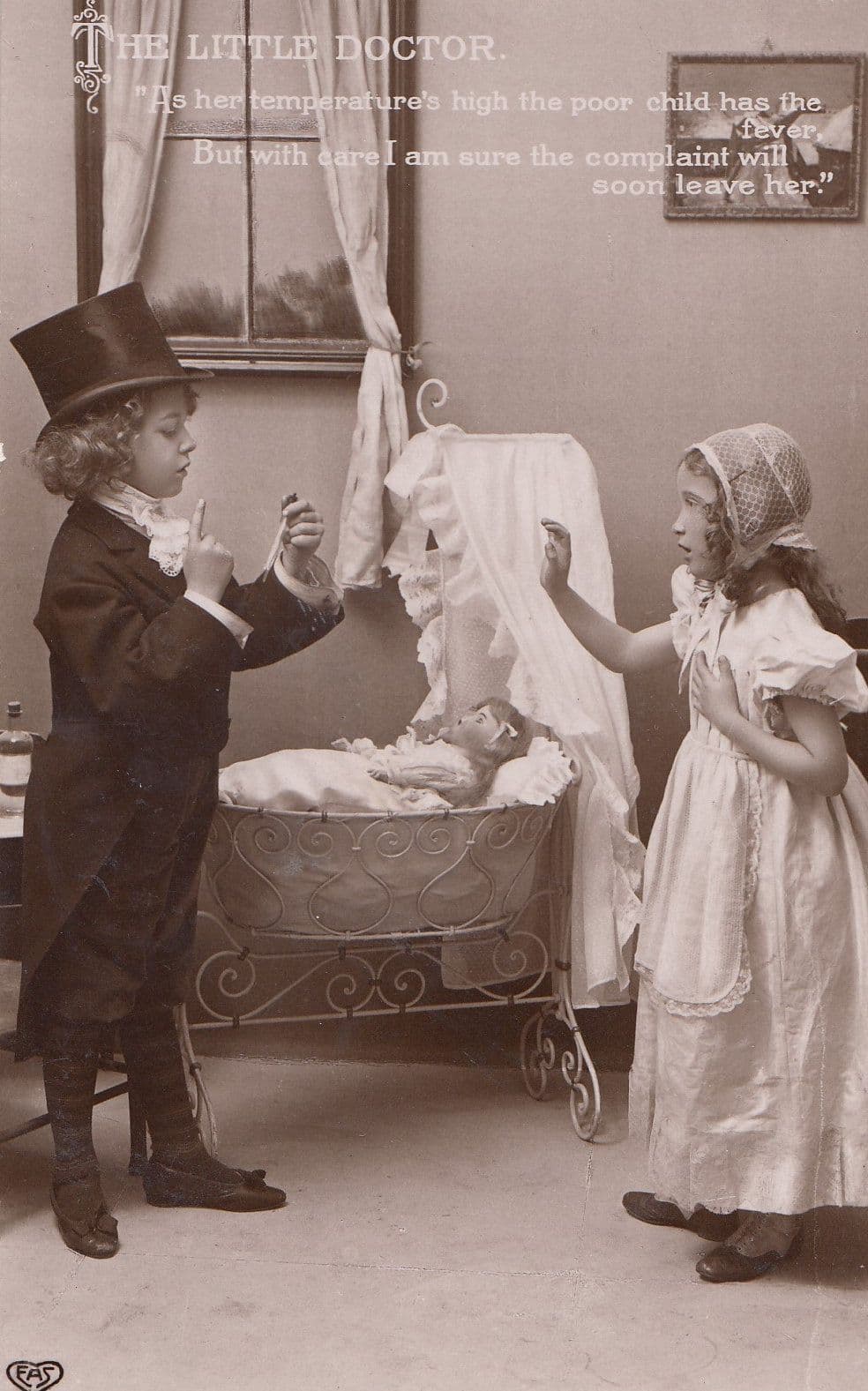 Child In The Greatest Showman Circus Suit Fancy Dress Old Postcard
