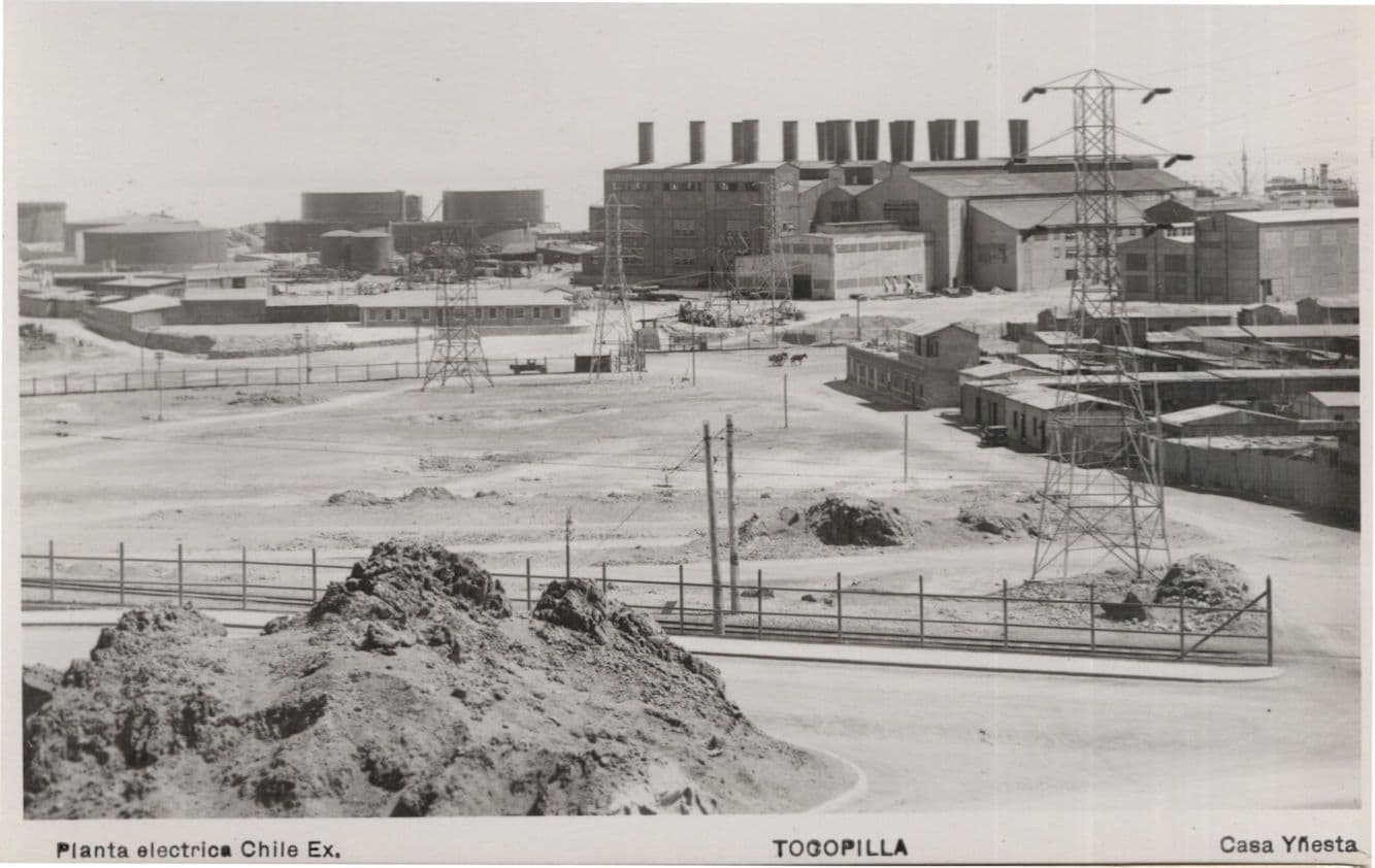 Chile Electricity Plant Mexico Electric Togopilla Vintage Real Photo Postcard