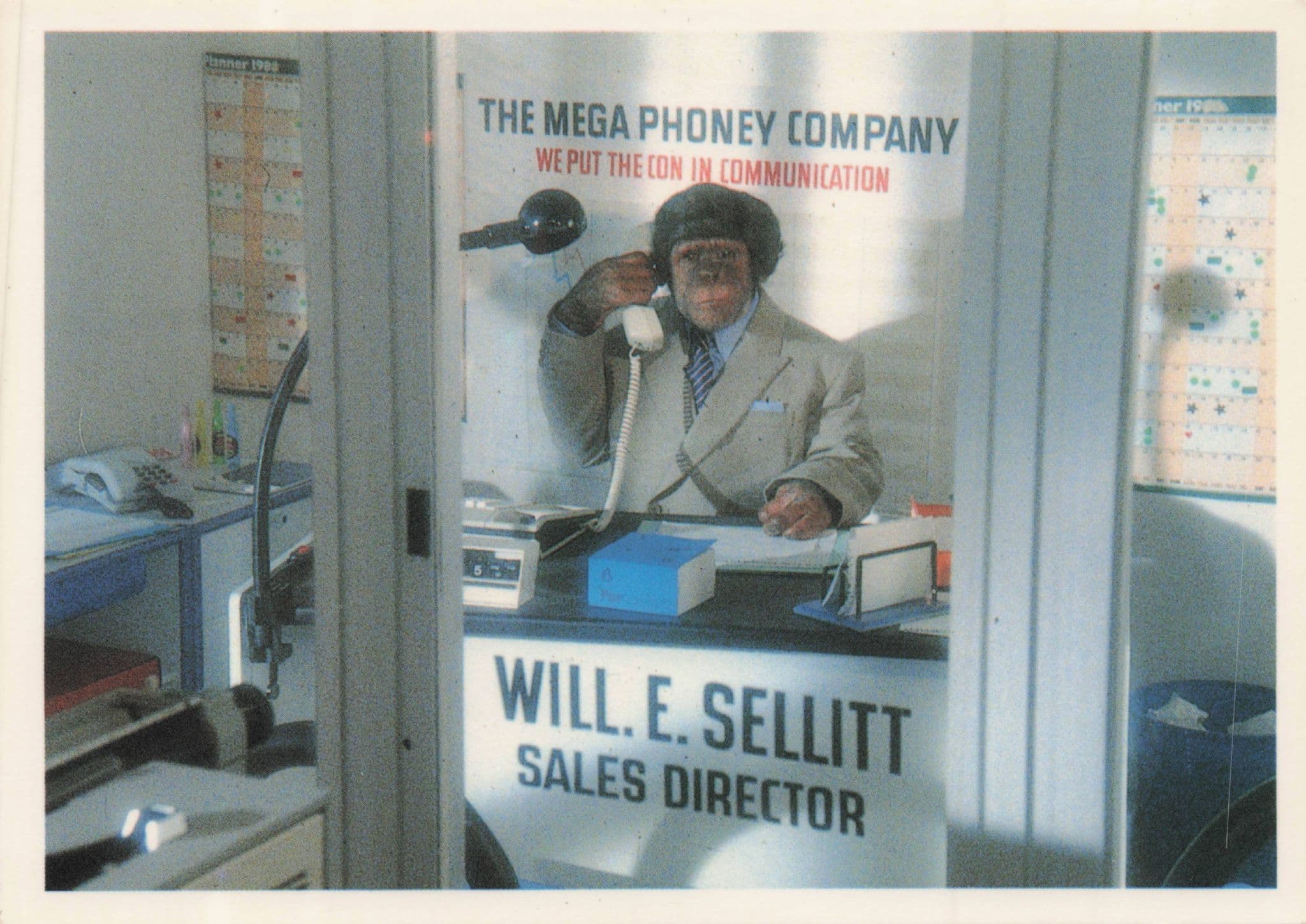 Chimpanzee Monkey Car Salesman Comic Real Photo Postcard