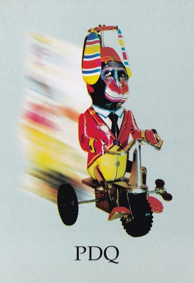 Chimpanzee Monkey Delivery Driver On Scooter Comic Postcard