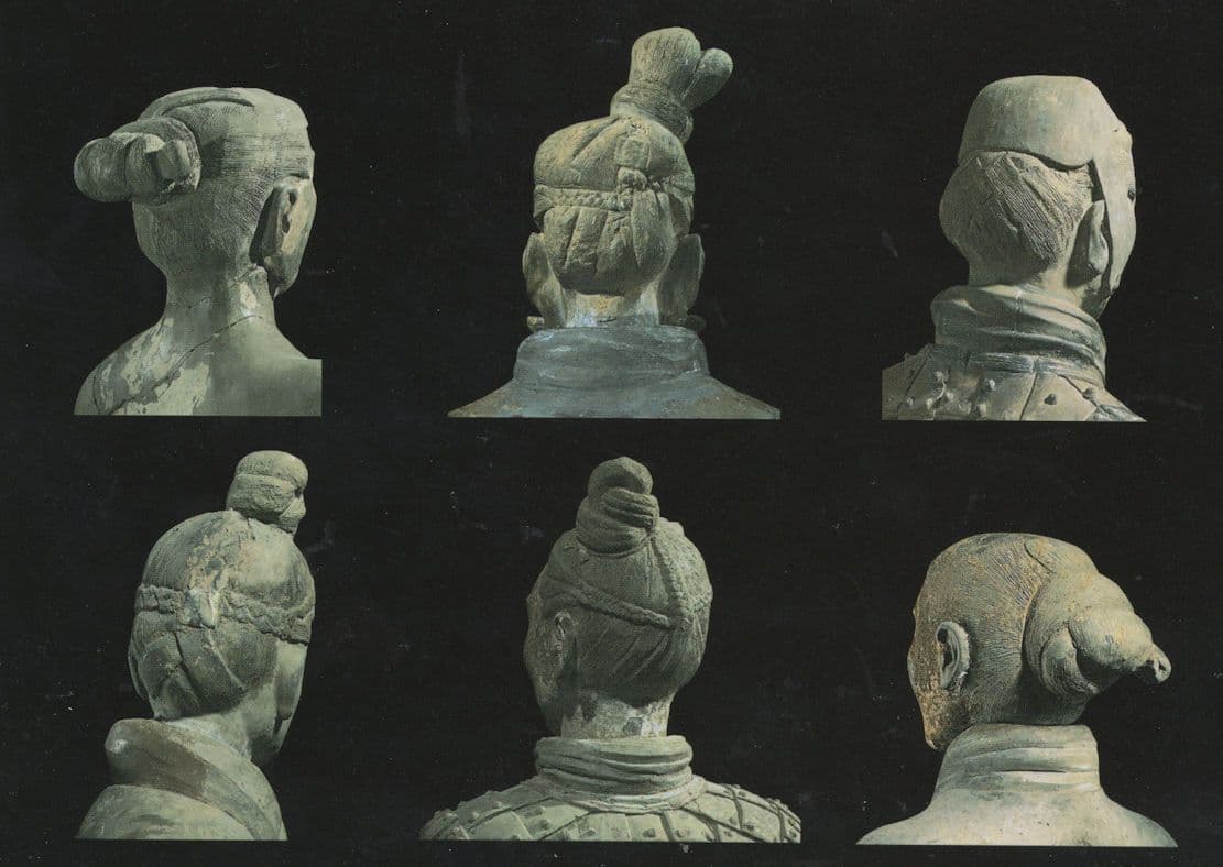 Chinese Hairstyles Haircut Antique Terracotta Statue Qin Dynasty Postcard