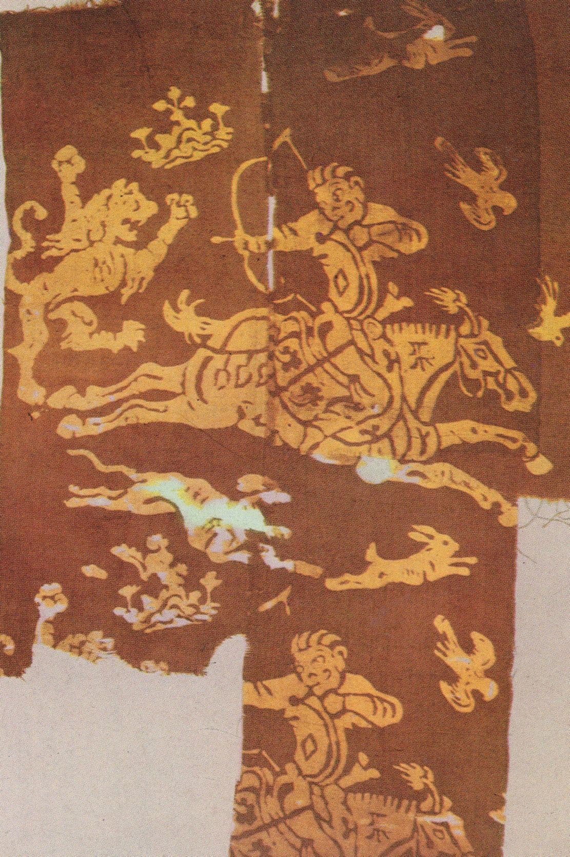 Chinese Hunting Scene China Hunt Killing Silk Tang Dynasty Postcard