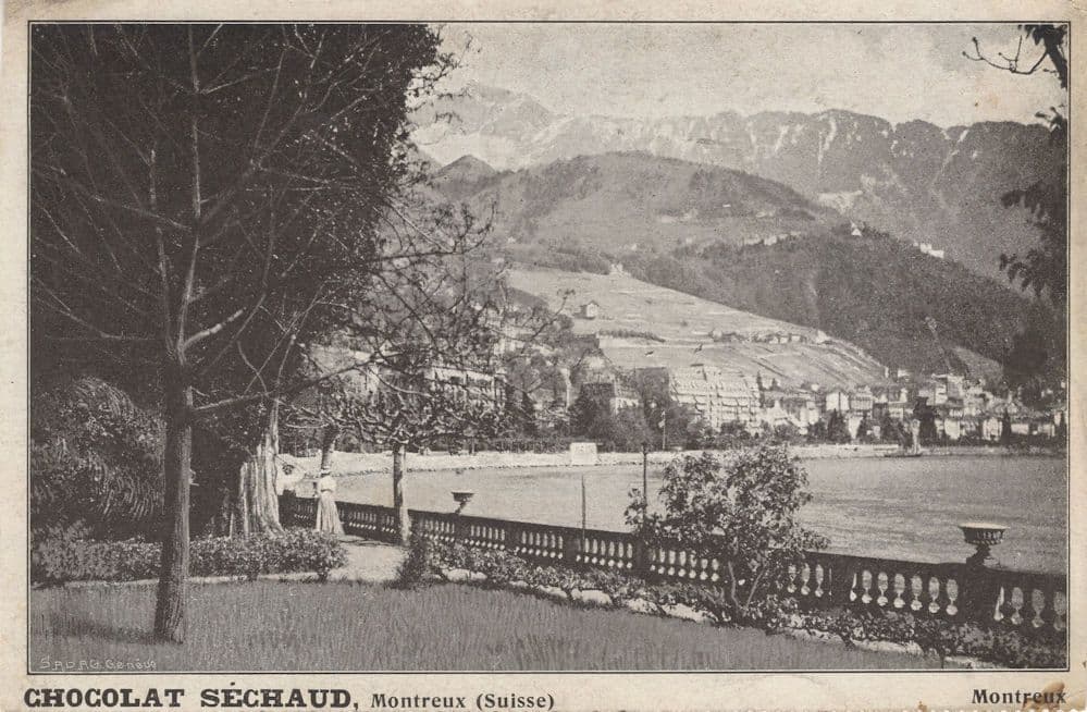 Chocolat Sechaud Montreux Switzerland Old Postcard