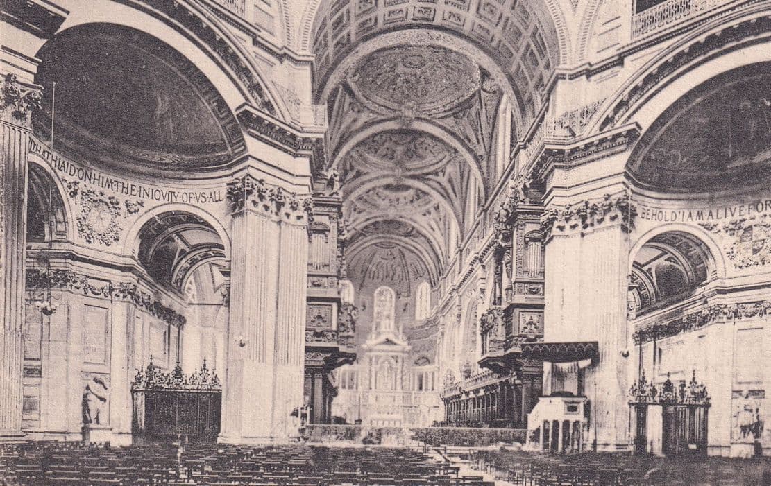 Choir Of St Pauls Cathedral London Selfridges Store Postcard