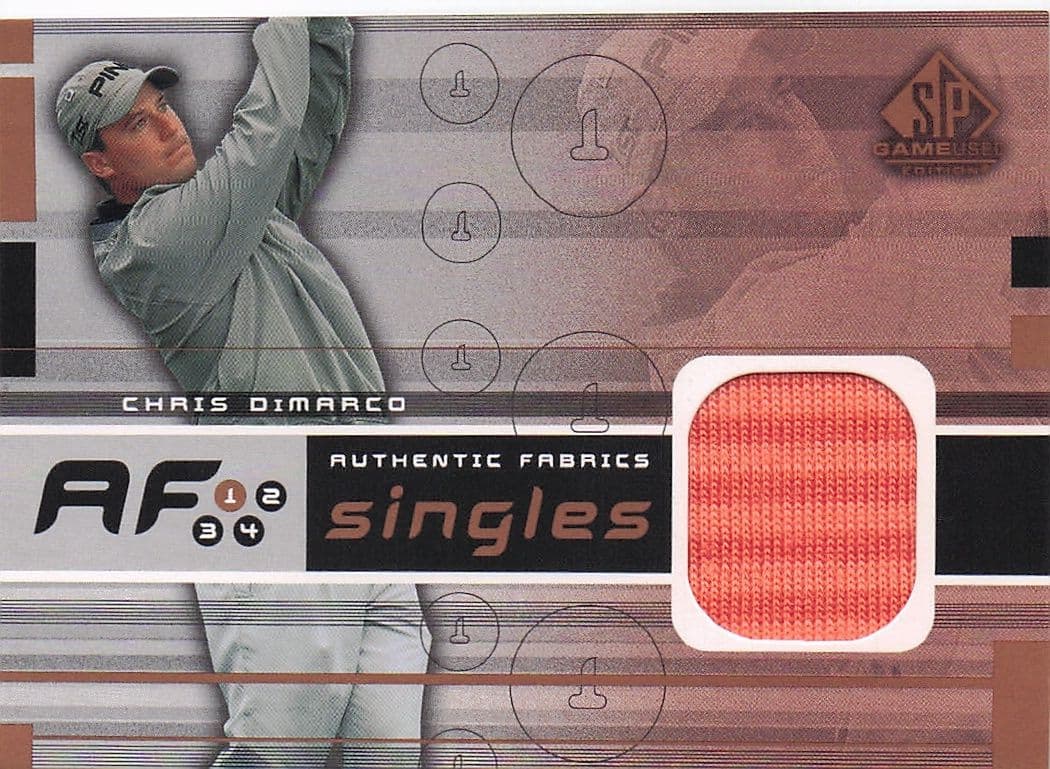Chris DiMarco Authentic Fabrics Singles 2003 Golf Upper Deck Worn Shirt Card