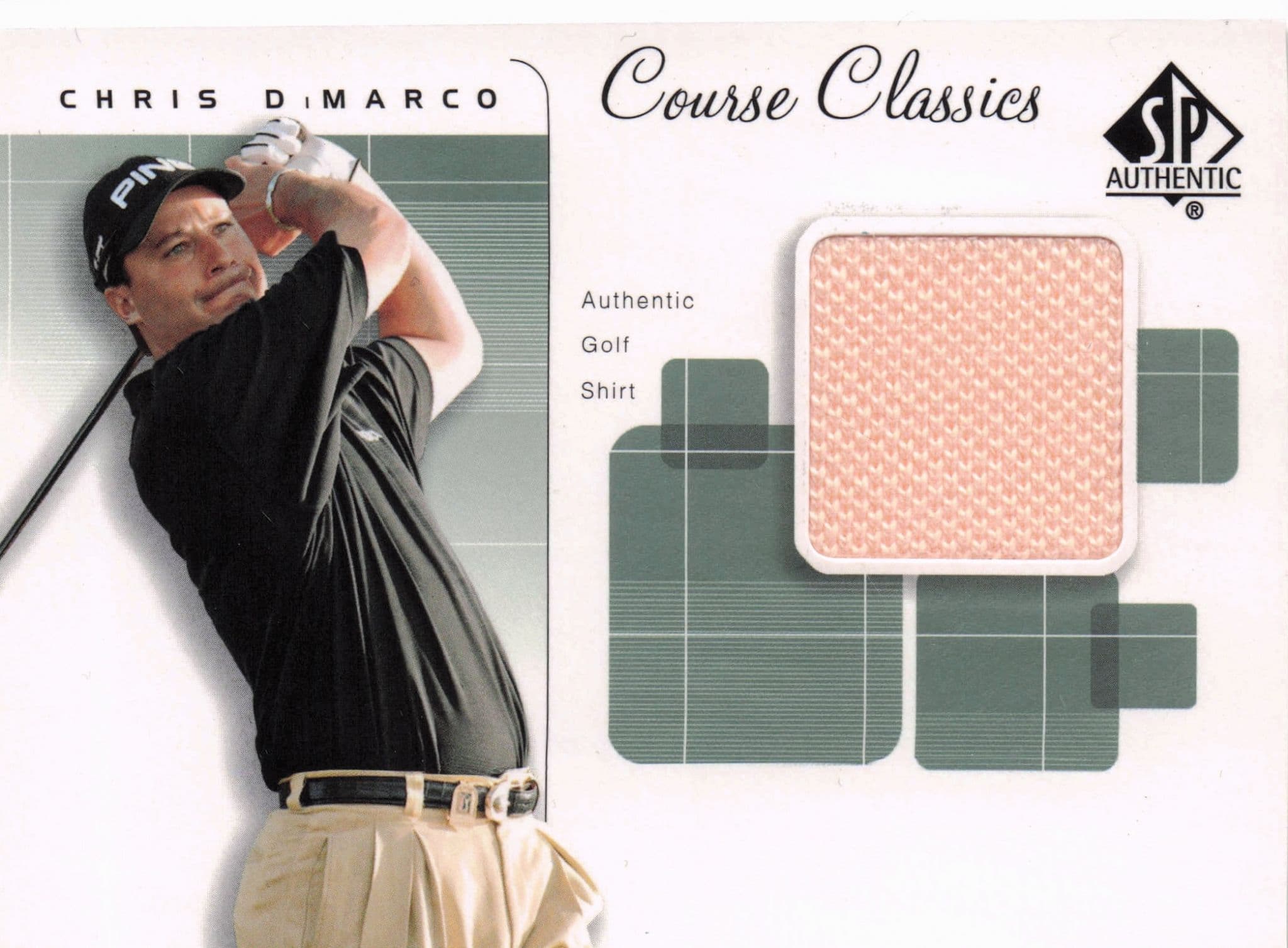 Chris DiMarco Course Classics Upper Deck 2002 Real Relic Golf Shirt Card