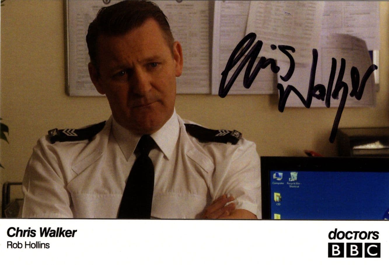 Chris Walker as Rob Hollins BBC Doctors RARE Hand Signed Photo