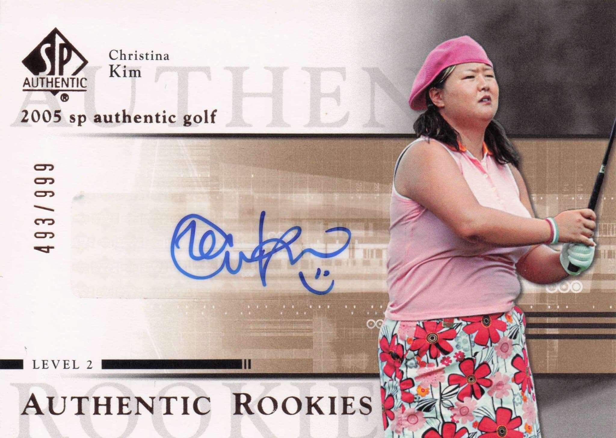 Christina Kim Authentic Rookies 2005 Golf SP Hand Signed Autograph Card