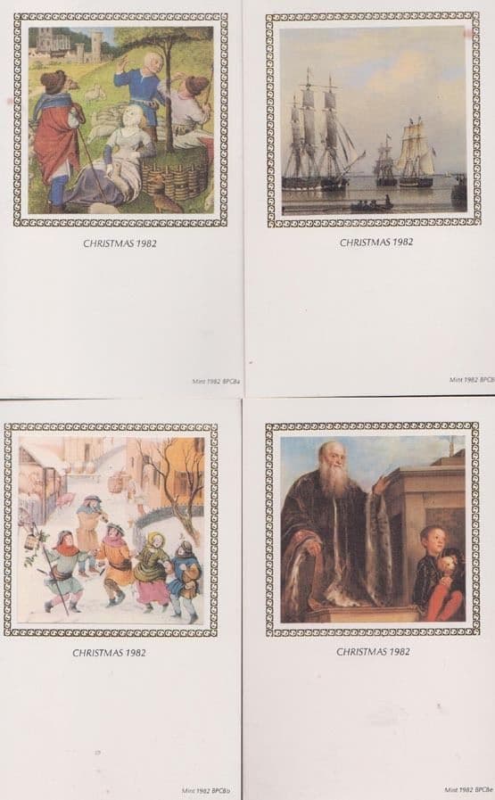 Christmas 1982 incl Sailing Ship 4x Benham First Day Cover