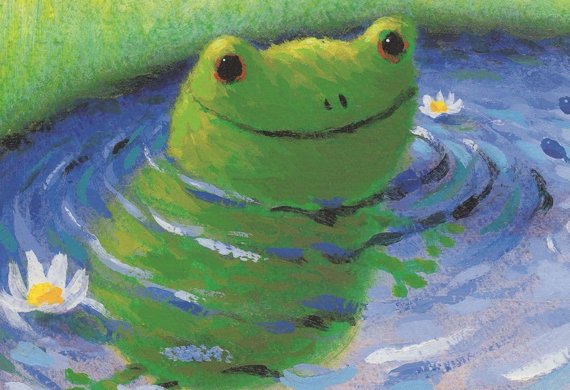 Christopher Gunson A Happy Grinning River Frog Painting Postcard