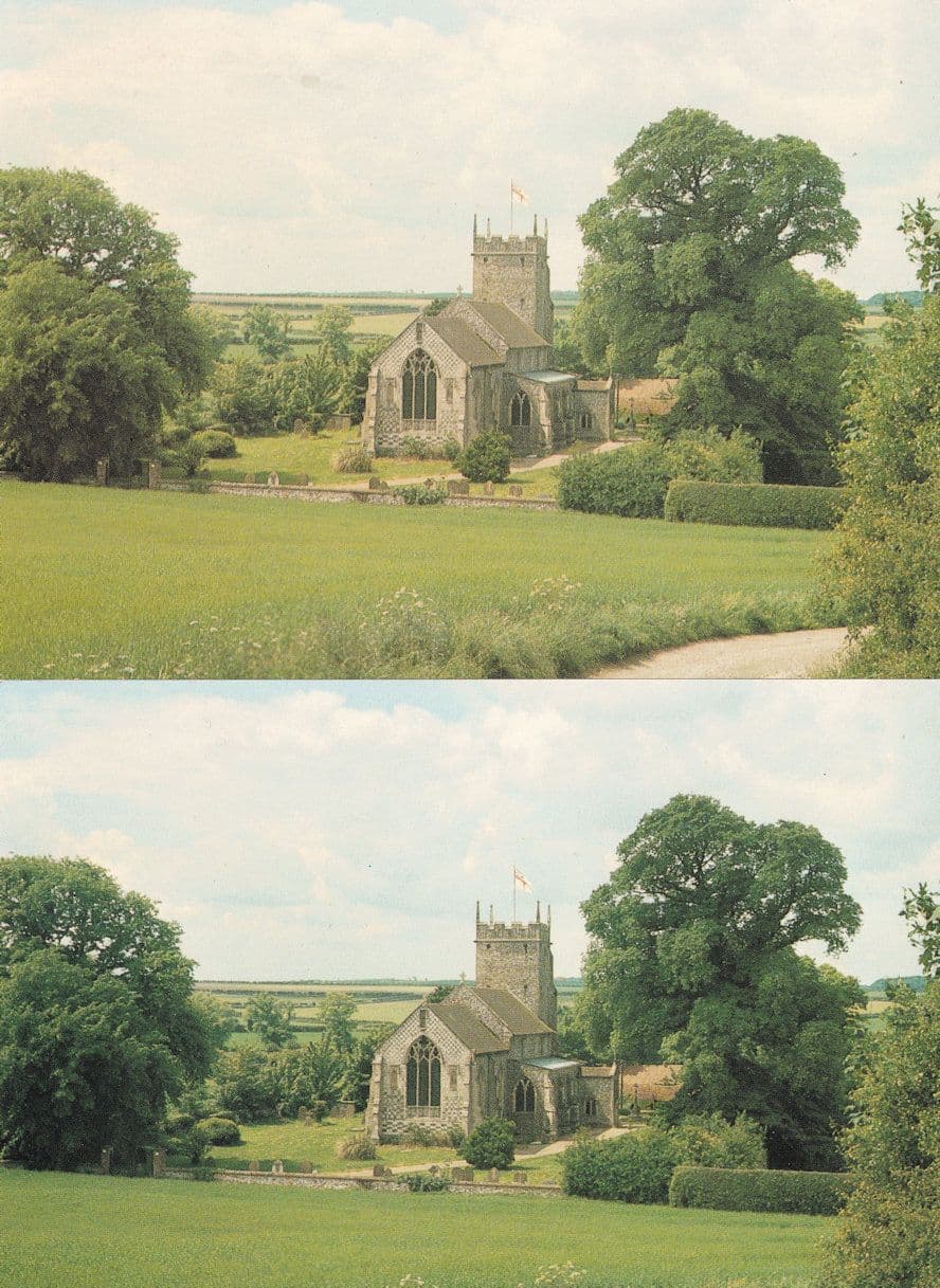 Church Of All Saints Burnham Thorpe Norfolk 2x Postcard