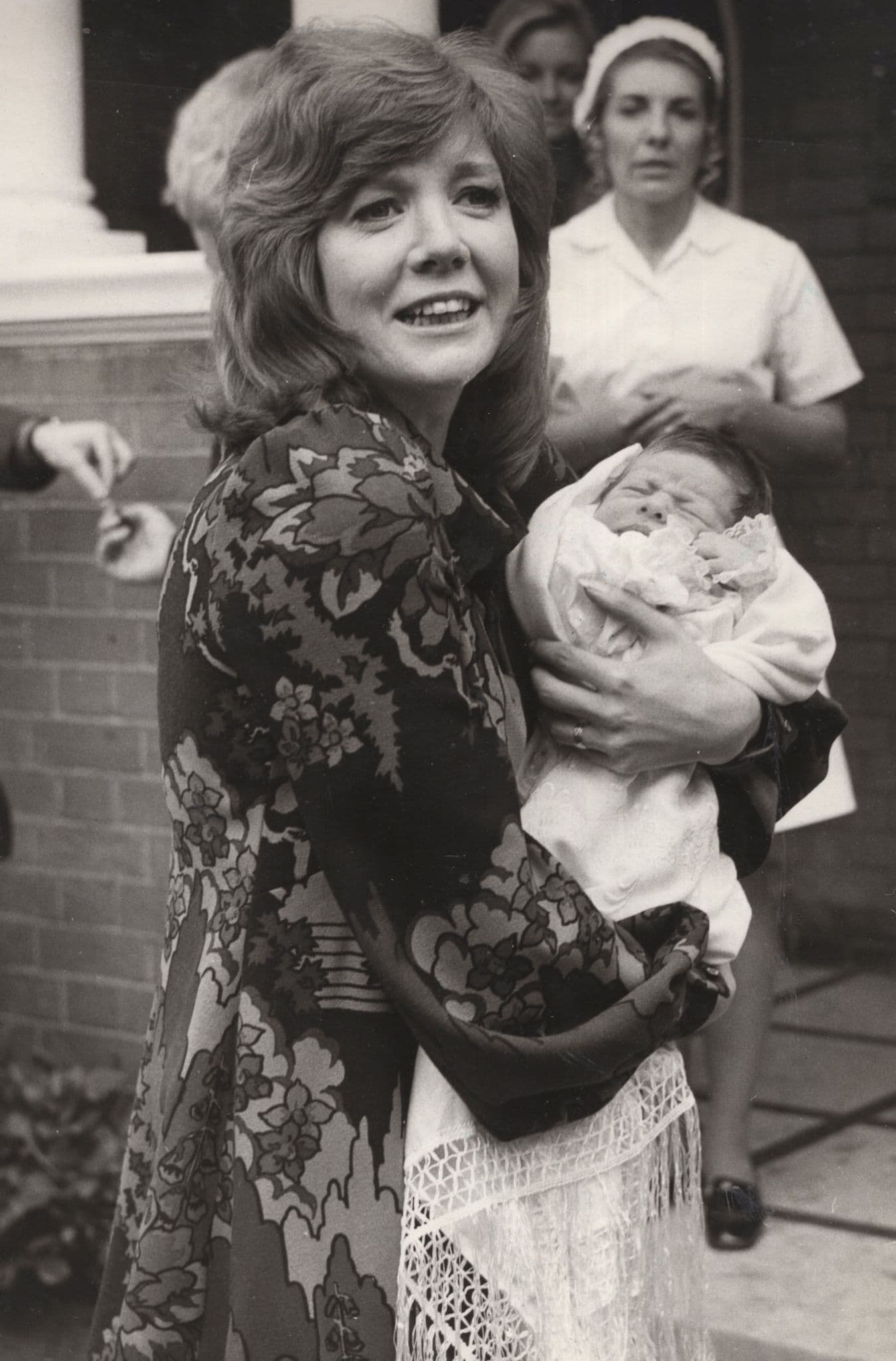 Cilla Black & Midwife Baby Nurse Giant 12x8 Fleet Street Press Photo