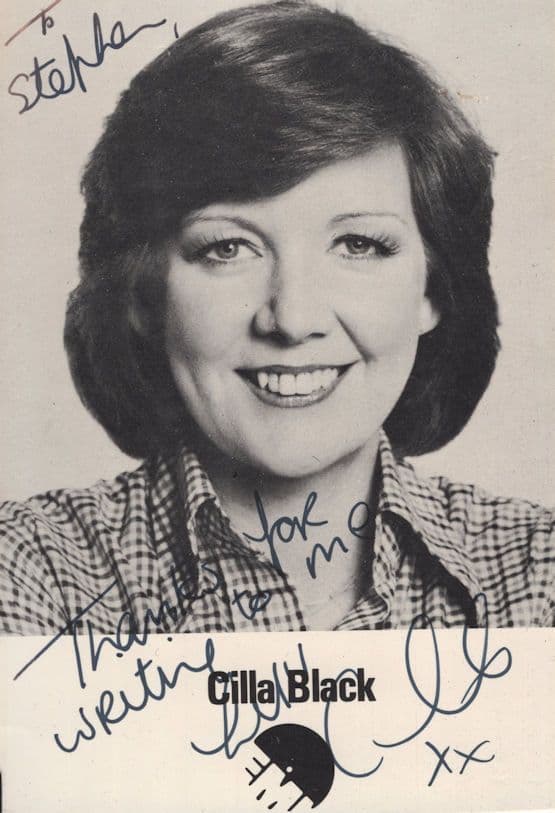 Cilla Black Vintage Official EMI Records 1976 Hand Signed Photo