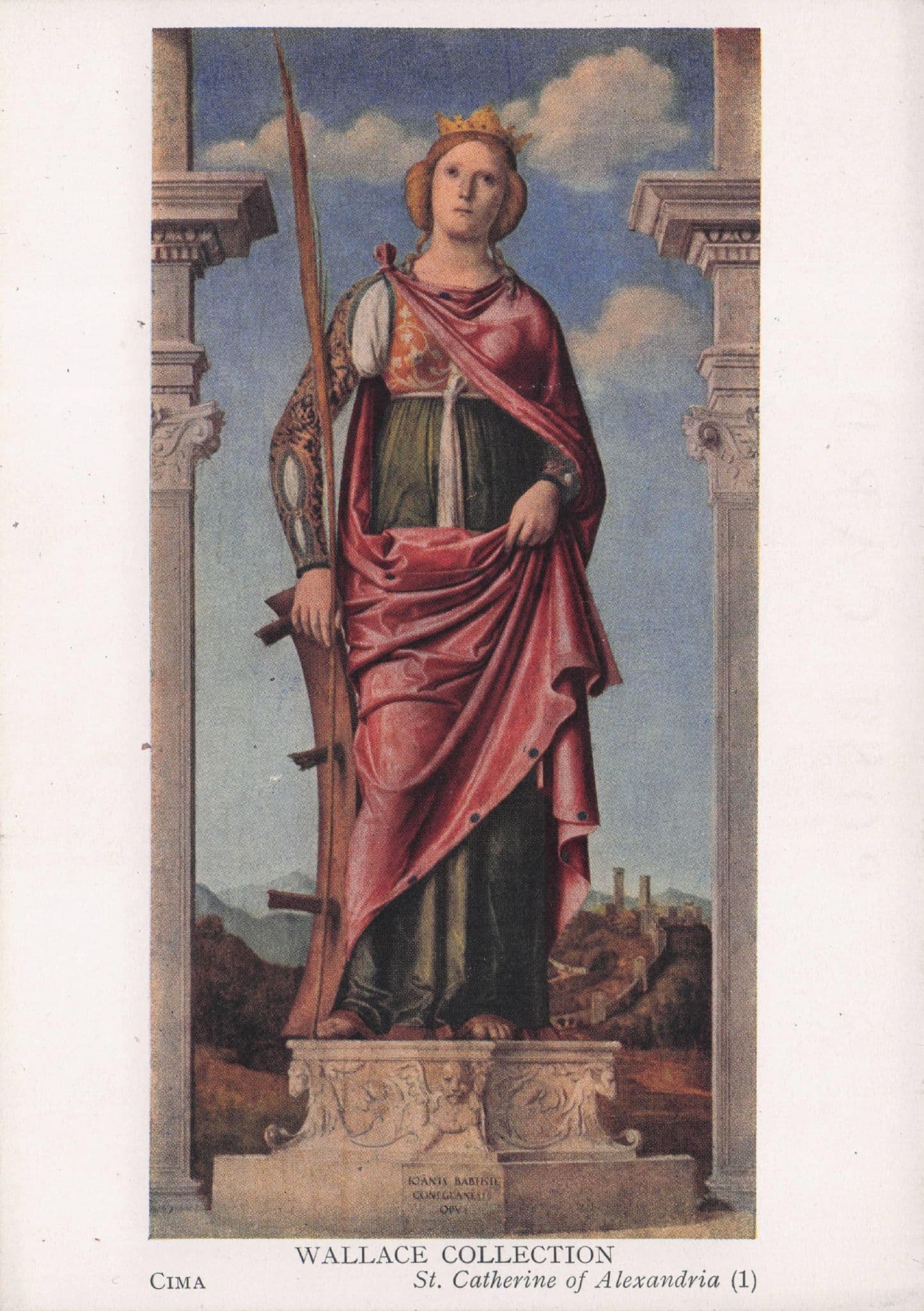 Cima St Catherine Of Alexandria Wallace Collection Old Painting Postcard