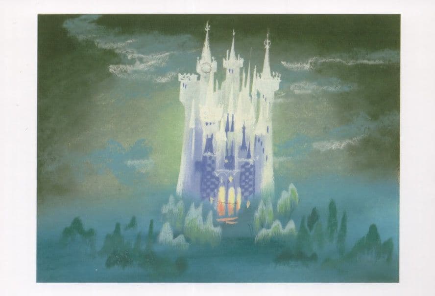 Cinderella Castle Storyboard Painting Movie Film Art Postcard