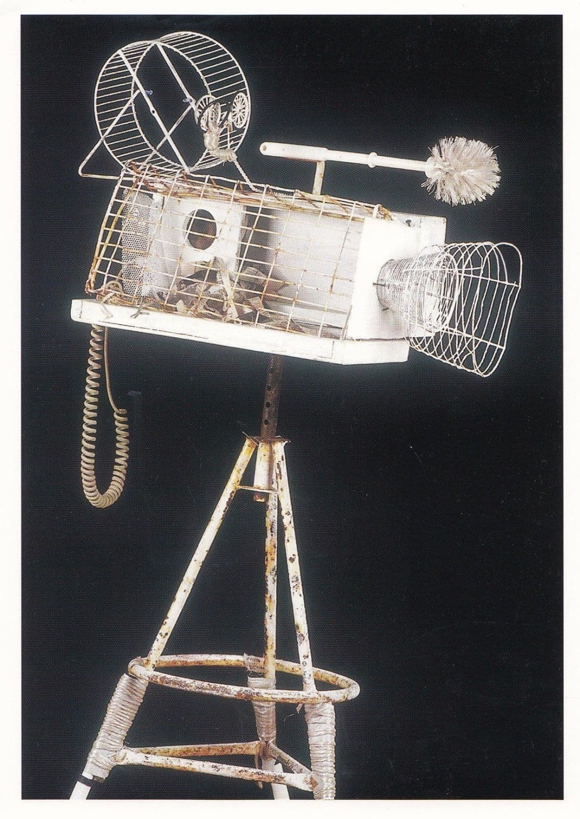Cine Projector from Rodent Cage Ghost Box Mouse Exercise Wheel Painting Postcard