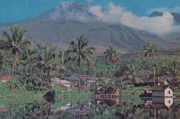 Cipanas Garut Jawa Barat Indonesia Indonesian Aerial Birds Eye Rare Postcard