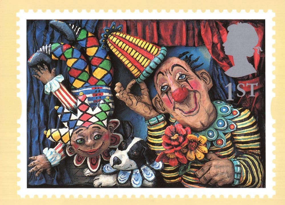 Circus Clowns Emily Firmin Justin Mitchell Painting PHQ Postcard