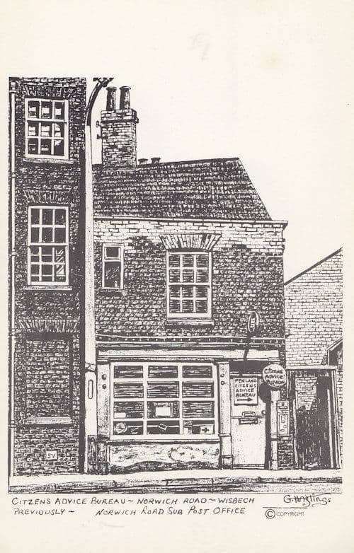 Citizens Advice Bureau Wisbech Cambridge Painting Postcard