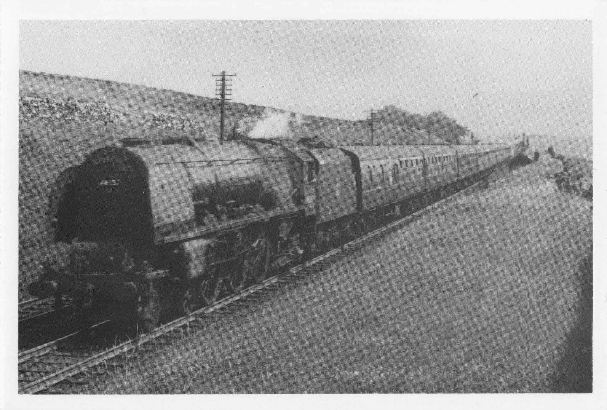 City Of Salford Train Pulling Royal Scot in 1957 Lancs Railway Postcard
