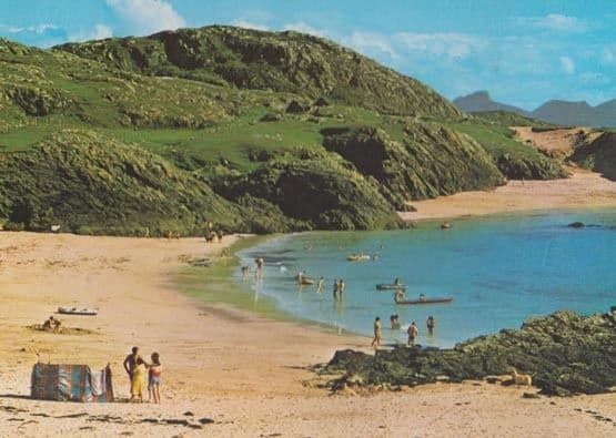 Clachtoll Bay Bech Games Lochinver Sutherland Postcard