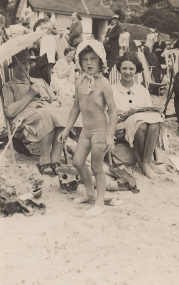 Clacton On Sea Essex Crazy Family Old Real Photo Postcard