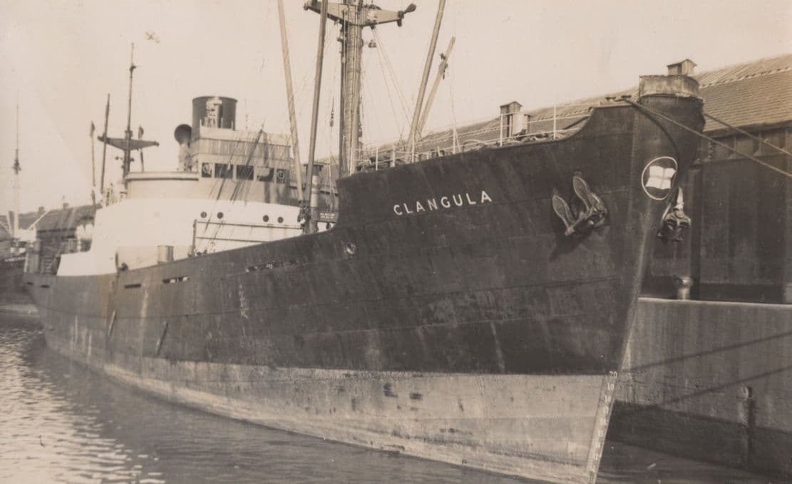 Clangula British Merchant Cammell Laird Ship Vintage Rare Photo
