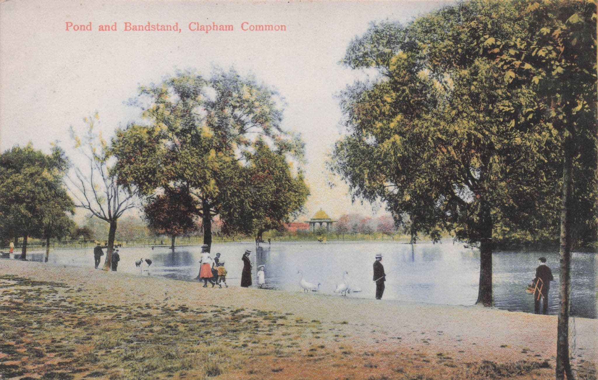 Clapham Common Bandstand Fulham RARE Old London Postcard