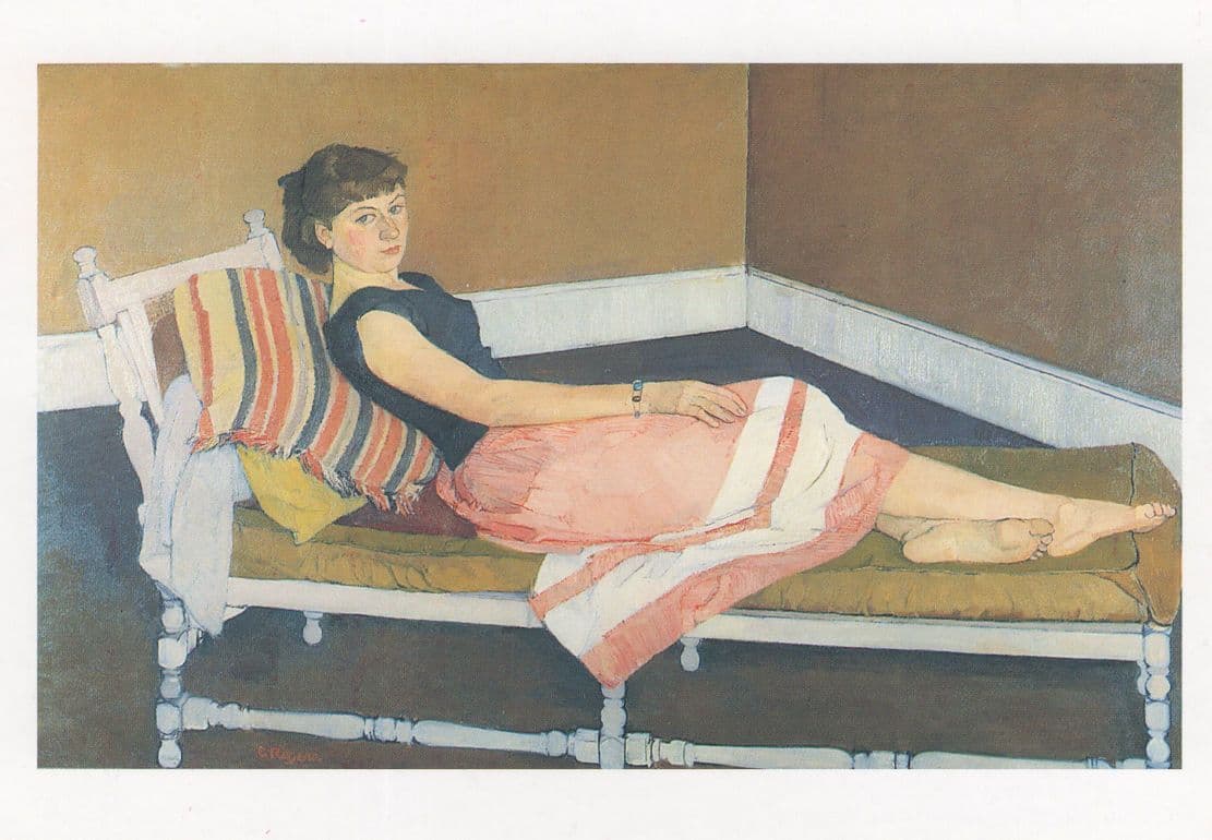 Claude Rogers Miss Lynn Painting Postcard