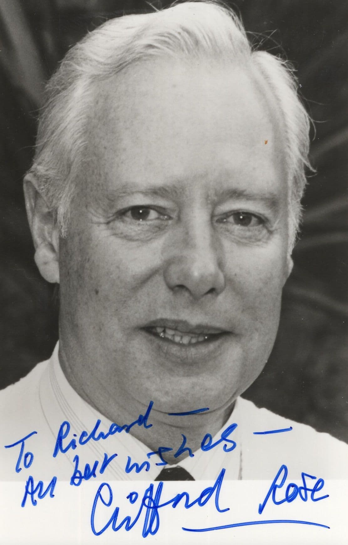 Clifford Rose Dr Who Vintage Original Hand Signed Photo