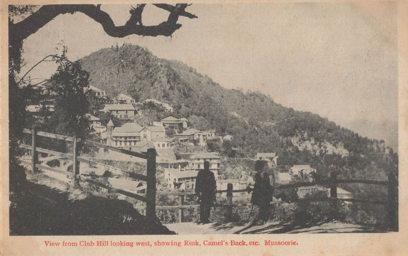 Club Hill Mussoorie Uttarakhand India Old Postcard