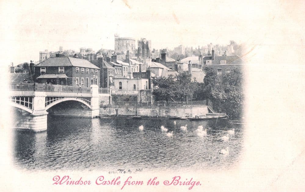 Coal Merchant Windsor Castle From The Bridge 1904 Old Postcard