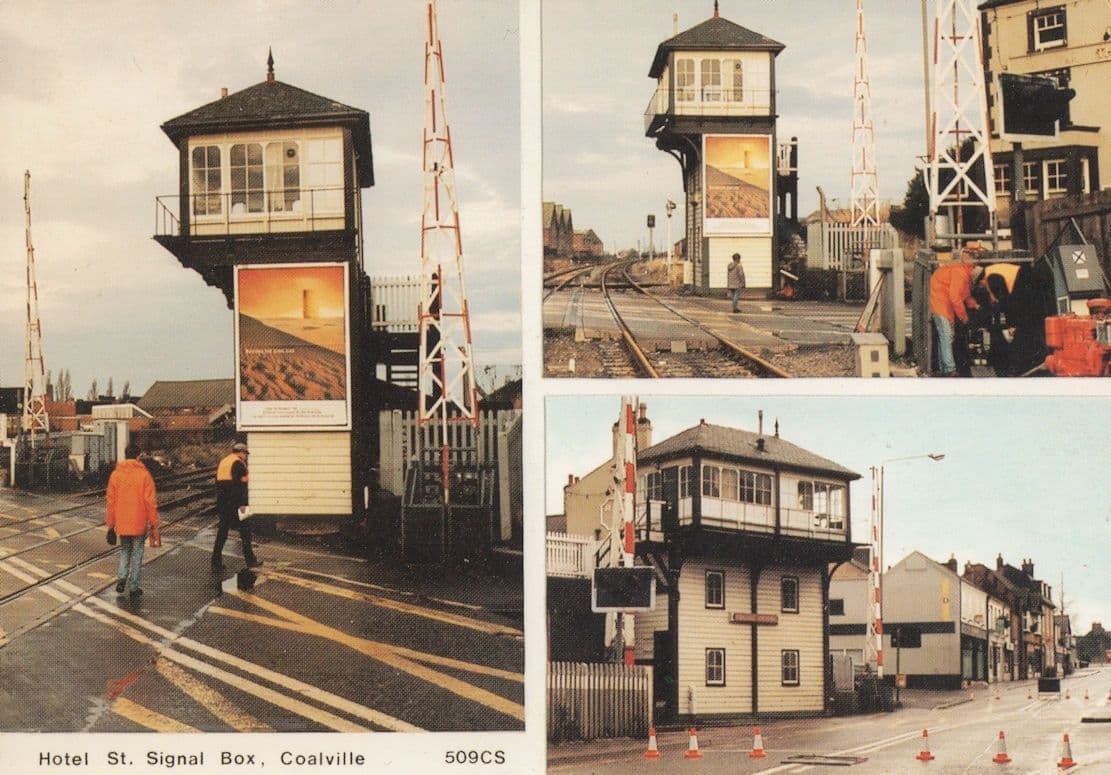 Coalville Leicester Railway Signal Box Postcard