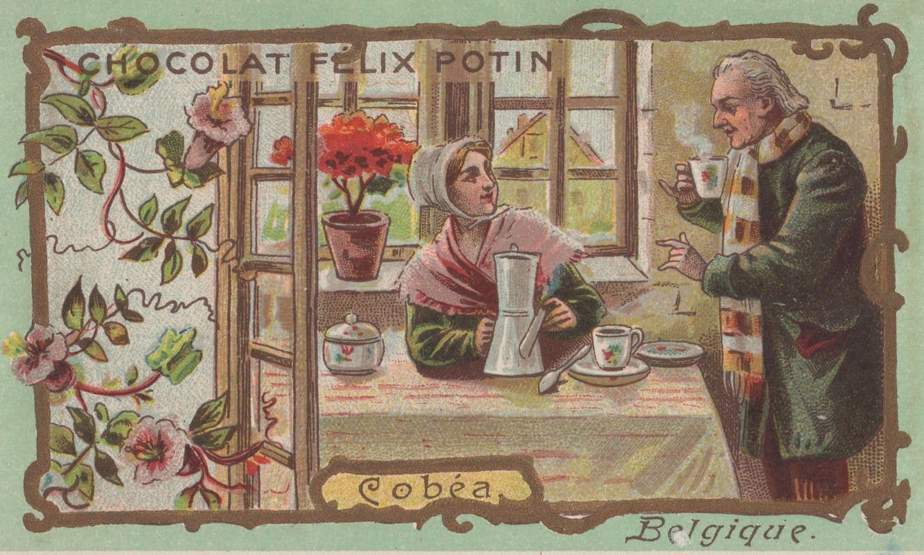 Cobea Belgium Chocolates Sweets Of Celebrities Old Advertising Card