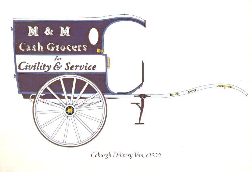 Coburgh Delivery Van Grocers Transport Postcard
