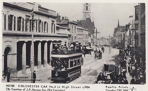 Colchester Essex 1904 View Bus Transport Essex Postcard