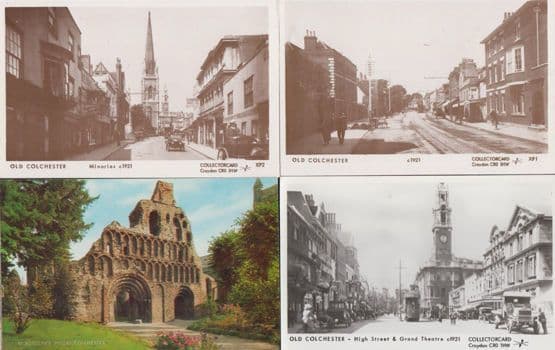 Colchester Town Hall St Botolphs 4x 1970s Postcard s