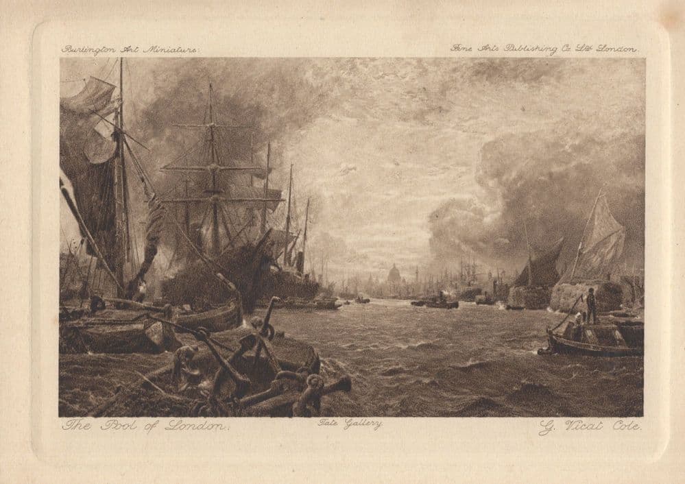 Cole The Pool Of London Ship Disaster Tate Gallery Postcard