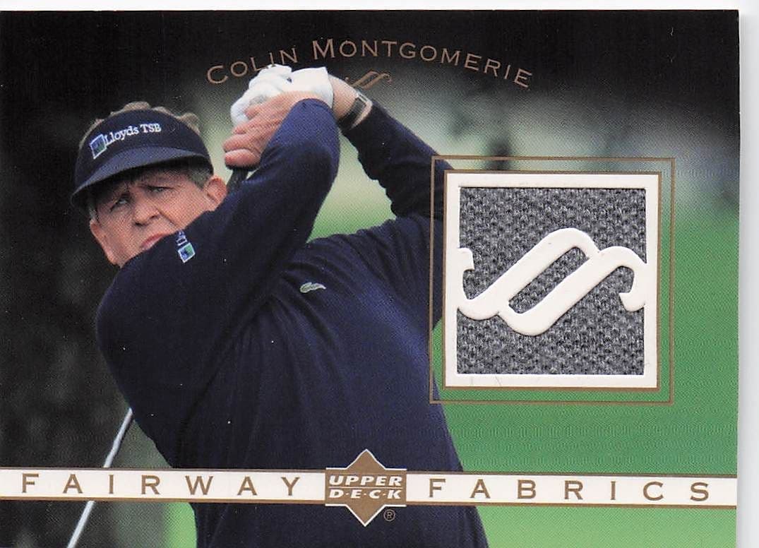 Colin Montgomery Fairway Fabrics 2003 Real Golf Shirt Relic Trade Card