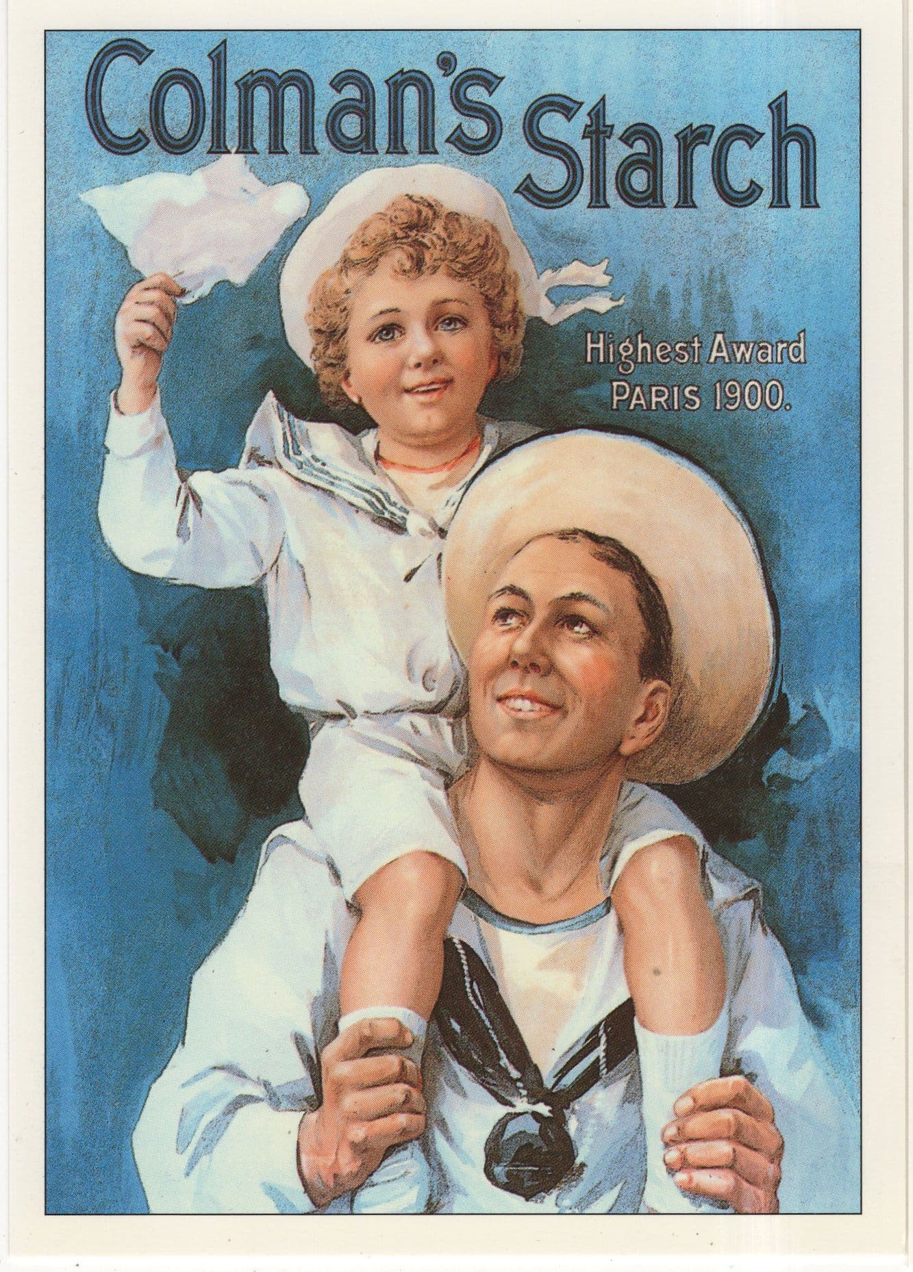 Colmans Starch Piggy Back Advertising Postcard