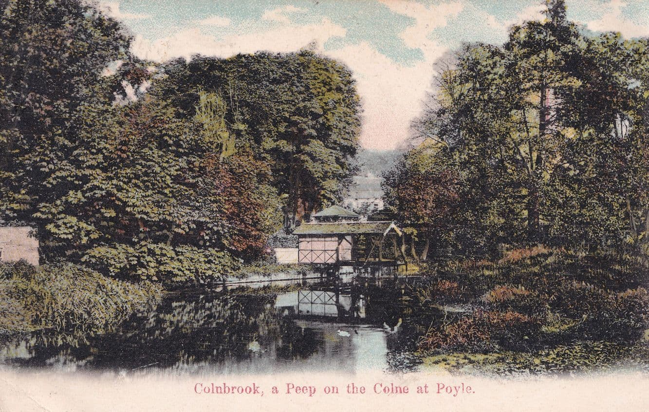 Colnbrook A Peep On The Colne at Poyle Antique Bucks Postcard