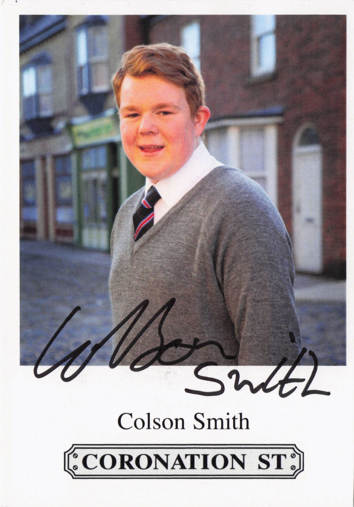 Colson Smith Coronation Street RARE Hand Signed Cast Card Photo