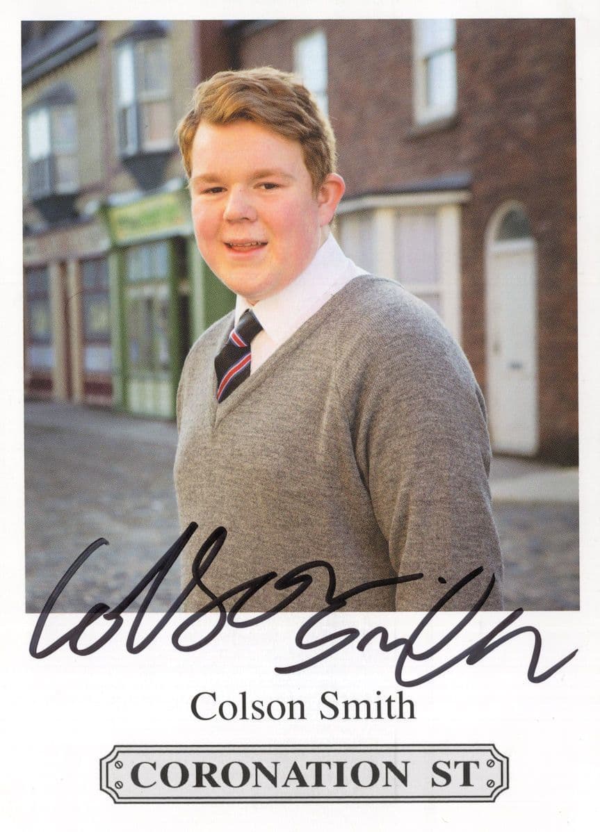 Colson Smith Coronation Street RARE Hand Signed ITV Cast Card Photo