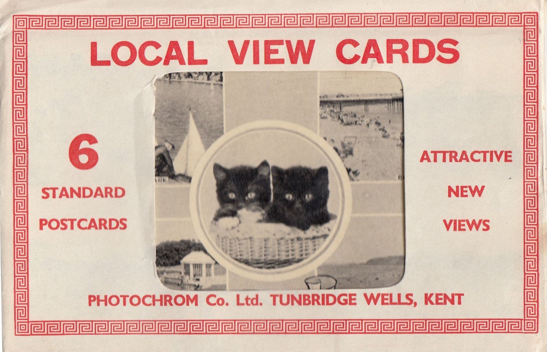 Colwyn Bay Kittens Yachting Pond Boats PACK OF SIX Old Postcard s