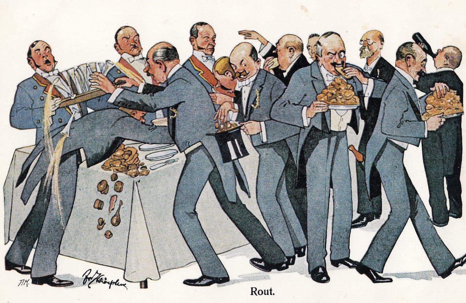 Come To The Ball Overeating Drunk Philatelic Society Invite Postcard